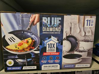 Blue Diamond 11-Piece Ceramic Nonstick Cookware Set