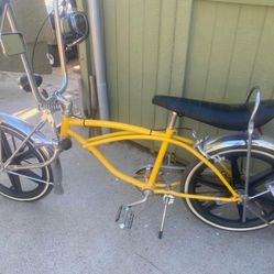 Yellow Lowrider Bike 