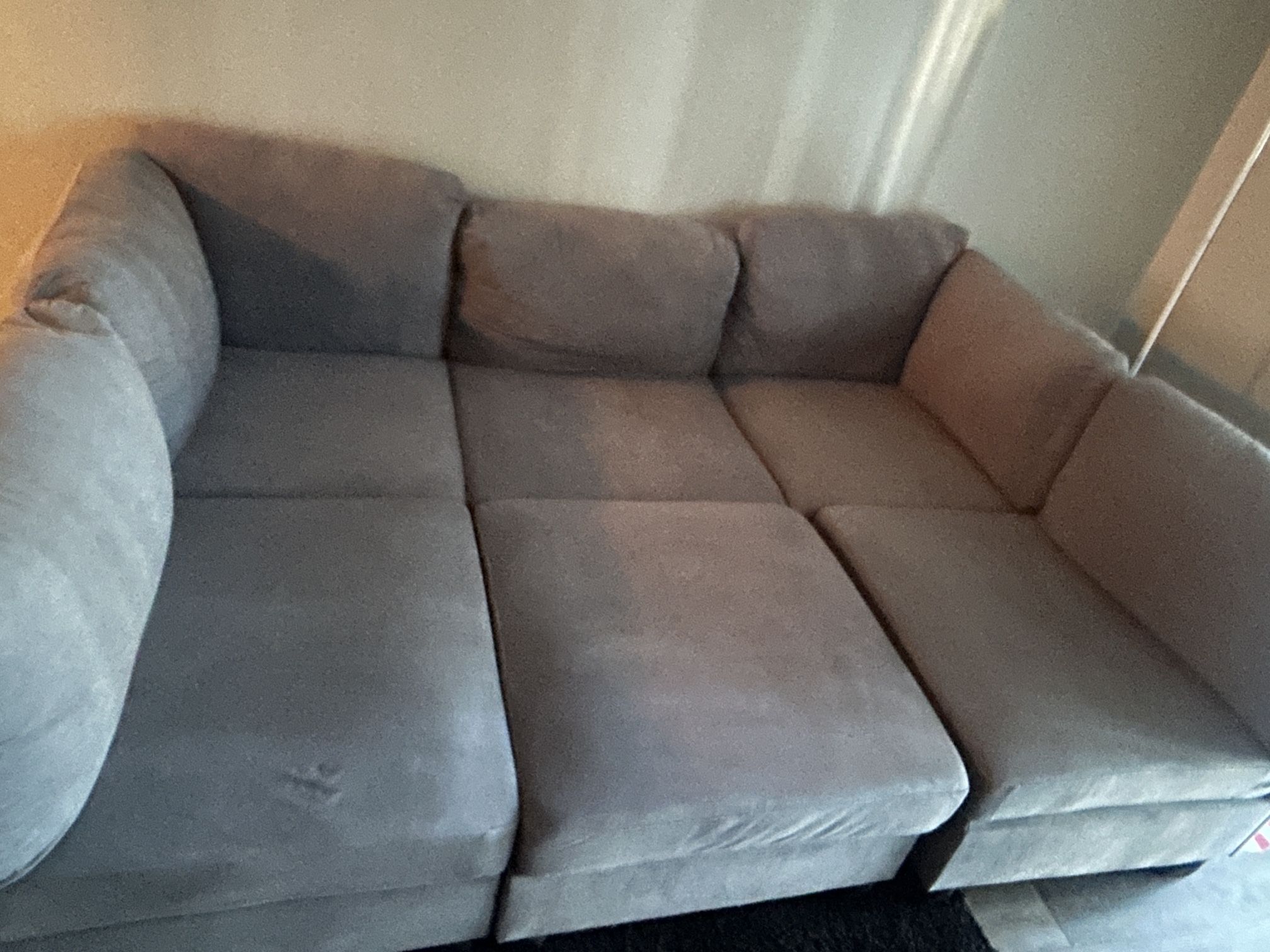 6 piece pull apart sectional couch