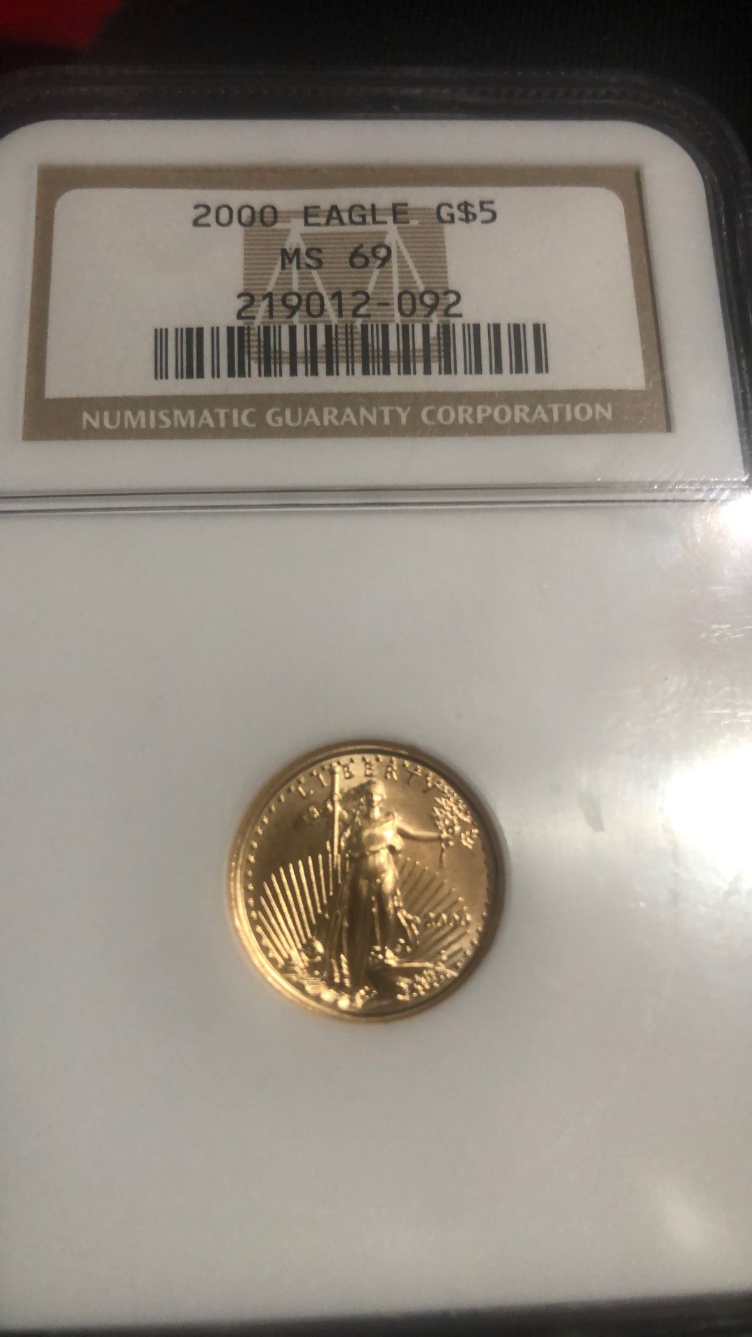 2000 1/10 oz American Gold Eagle MS-69 PCGS