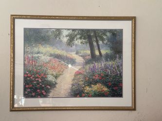 Framed Garden Path Art Print