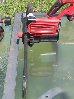 Cordless Chainsaw Red and Black
