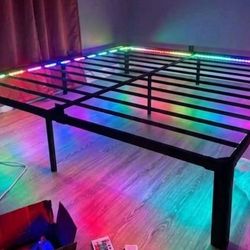 Brand New King Size Bed Frame To with LED Lights 