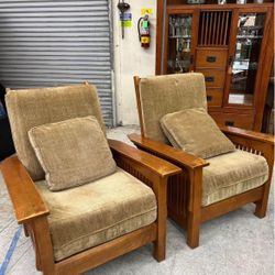 Vintage Bassett Armchairs wood 