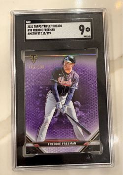 2021 Topps Triple Threads #99 Freddie Freeman Amethyst /299 MVP Dodgers Mr. Oct