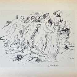 Gino Bonichi SCIPIONE 1930 THE SIXTH SEAL Fine Art Print Vintage Original Italy Antique Italian 1940’s Printed Collectible IL SESTO SUGGELLO