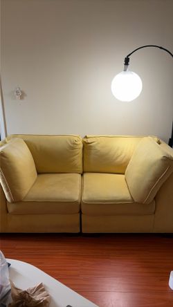 Yellow modular sofa