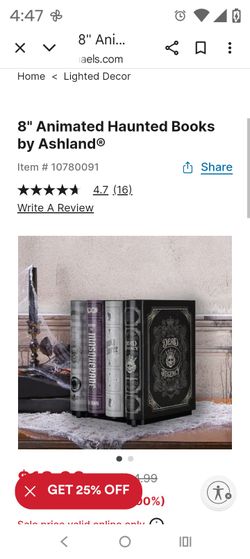 8" Halloween Animated Haunted Books