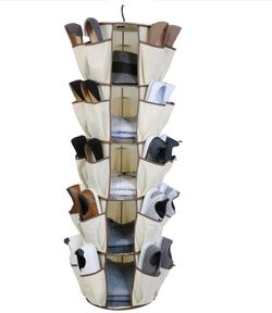 Smart Carousel Shoe Organizer 5-Tiers / 40 Pockets