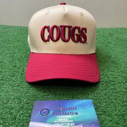 WSU Washington state University Cougs cream and red hat