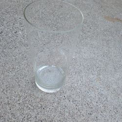 Large clear glass vase