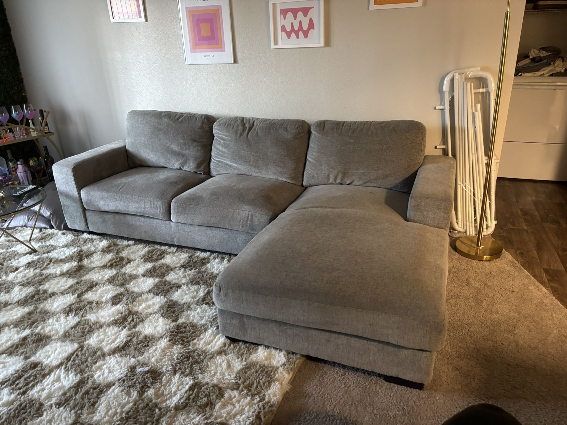 Gray Couch With Chaise