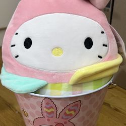 Hello Kitty Easter Bucket & Squishmallow