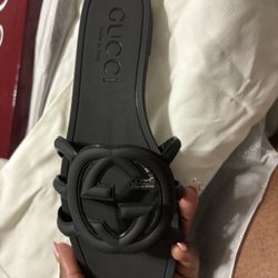 Authentic Gucci Palma Sandals (Black)