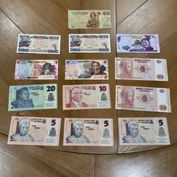 Bundle of 13 Banknotes from Africa