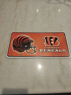 Cincinnati Bengals Metal License Plate 