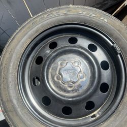 (4)17x7.5 Police Steelies Plus Spare
