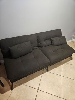 Convertible Futon Sofa Bed, Black