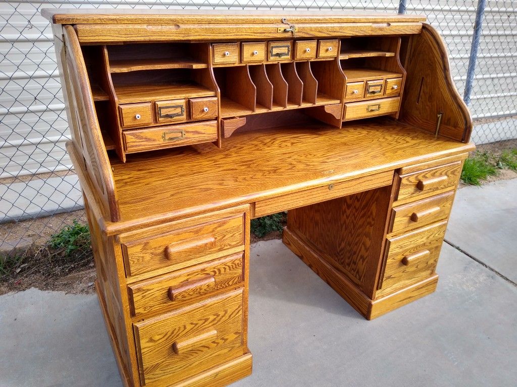 Wood Roll Up Desk for Sale in Quartz Hill, CA OfferUp