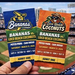 4 Savannah Banana tickets Saturday 3/21/26 section 231