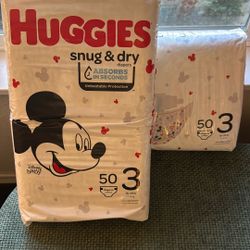 2 Pkgs Of Size 3 Diapers