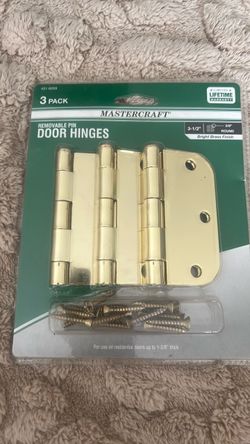 Mastercraft Bright brass finish door hinges