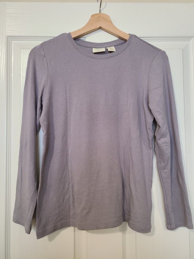 Gray Long Sleeve Shirt For Women (US Size: M)
