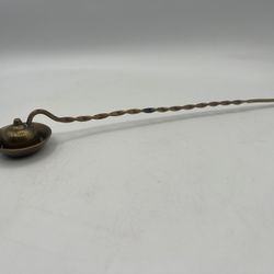 Vintage Brass Candle Snuffer Extinguisher Twisted Handle 