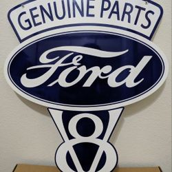 Ford V8 Genuine Parts Sign - 24 Gauge Metal