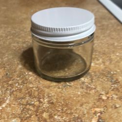 2 Oz Glass Jars With Metal Top.  Never Used.  20 Piece