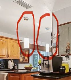 Kitchen Island Hanging lights (two)