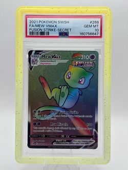 Mew VMAX Rainbow Secret Rare PSA 10