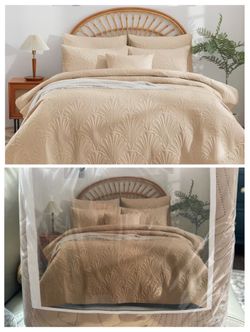 3pcs Soft & Breathable Bedspread Set - Includes 1 Bedspread and 2 Pillowcases, Hypoallergenic Polyester, Machine Washable - Perfect for All Seasons