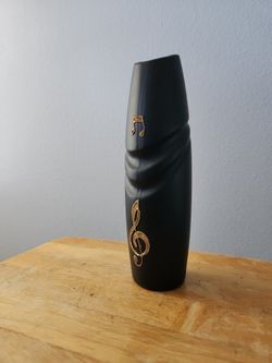 Black Gold Music Ceramic Vase 