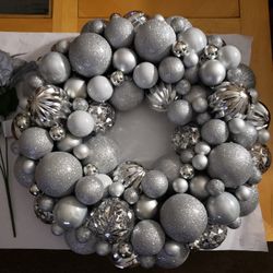 Christmas bulb wreath