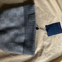 Louis Vuitton Gray Beanie Hat Solid One Size Men Designer