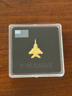 F-15 Eagle Quantum Strike 1/20th Gram Gold In Plastic Case