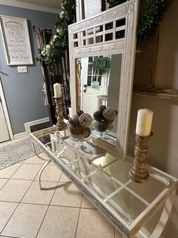 Entry table and mirror