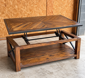 Lift Top Coffee Table with Storage Shelf