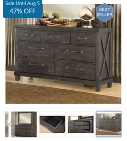 Living Spaces Solid Wood 7-Drawer Dresser