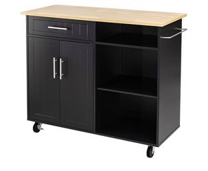 Kitchen Island Cart with Storage,Rolling Kitchen Island Side Table on Wheels
