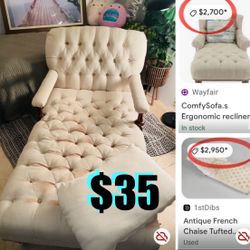 $35 Beautiful Lounge HAVE STAINS NEED may need reupholstered,beside that Very sturdy good condition
