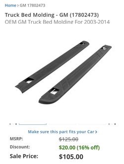 GMC Sierra 2003-2014 OEM Bed Molding