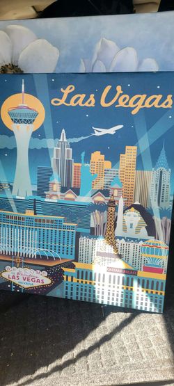 Old vegas canvas wall decor