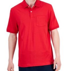 Club Room Men's Solid Jersey Polo with Pocket, XL