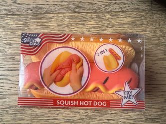 Sealed new in a box Squish hotdog