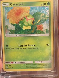 Caterpie Holo Pokémon Card 1/12  2019