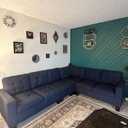 Blue sectional sofa