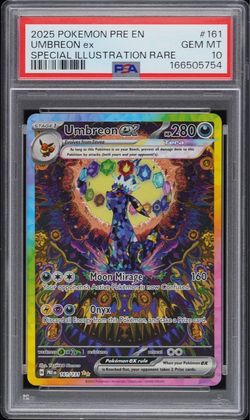 🔥 UMBREON ex #161/131 PSA 10 GEM MINT 🔥 PRISMATIC EVOLUTIONS SIR