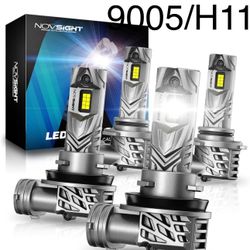 𝐇𝟏𝟏 𝟗𝟎𝟎𝟓 Light Bulbs Combo - 400% Upgraded Brighter 6500K Cool White, Fanless Light, 1:1 Design, Plug and Play, 𝐇𝟏𝟏/𝐇𝟖/𝐇𝟗 𝐇𝐁𝟑 Automot